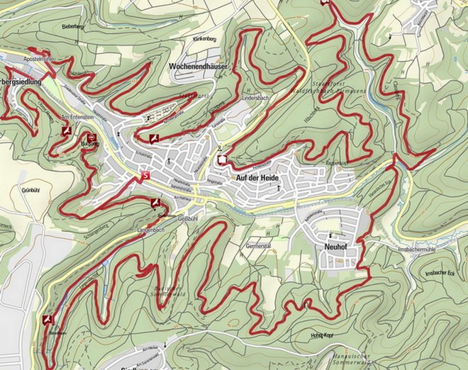Karte Rodalber Felsenwanderweg
