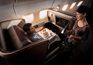 Foto Singapore Airlines Business Class