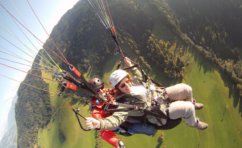 Frei wie ein Vogel in der Luft beim Tandemflug 33 Tandemflug