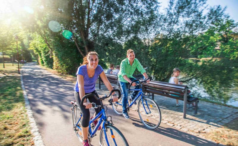 Radfahrer in Weißenfels