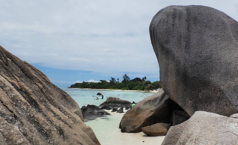 Strandabschnitt der Anse Source d’Argent 