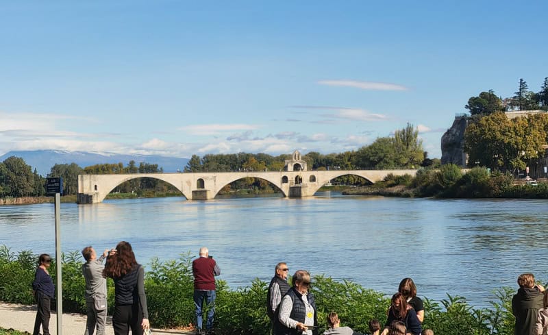 Traumhaft schöne Flusskreuzfahrt mit der Bijou du Rhône auf Saône und Rhône (Teil 2) 159 Avion, Brücke Pont Saint-Bénézet