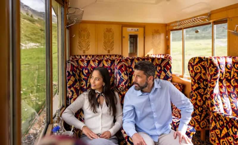 Stilvoll über die Alpen im Bernina Express Pullman Class ab St. Moritz 4 Salonwagen auf der Berninalinie