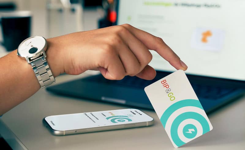 E-Charging mit Bip&Go-Karte, © Bip&Go