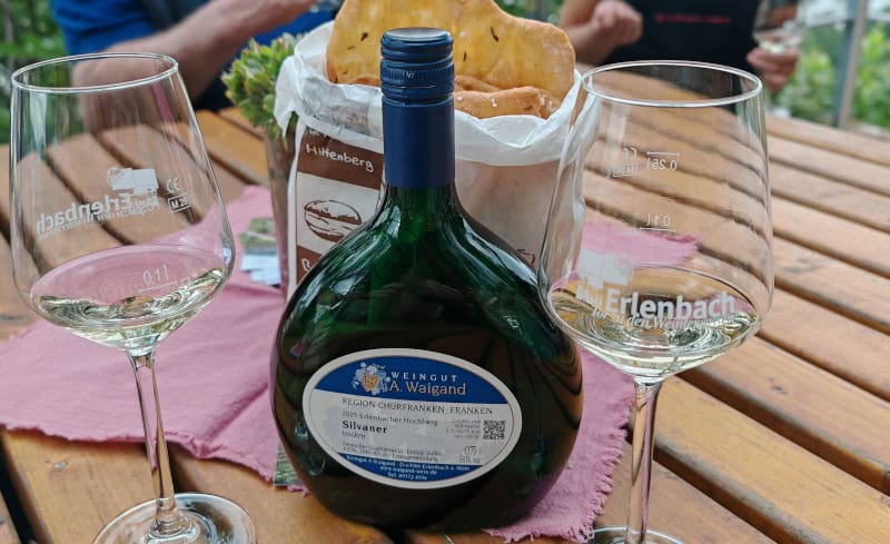 Fränkischer Rotweinwanderweg, Weinverkostung Weingut Waigand