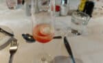 MS Sans Souci 13 Gala Dinner Zitronensorbet mit Prosecco