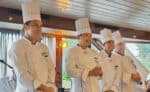 MS Sans Souci 2 Kapitaensempfang Kuechenteam